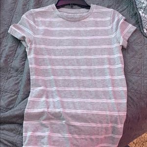 fitted striped t shirt